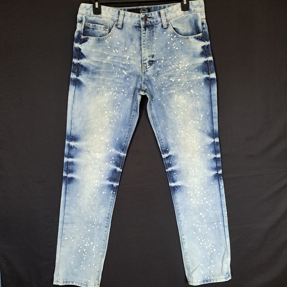 Custom Paint Splatter jeans; Mens Sz 36W,34L